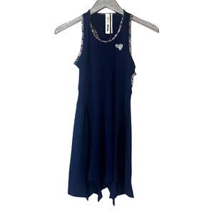 Gola x Anthropologie Suns Out Navy Ribbed Tennis Dress